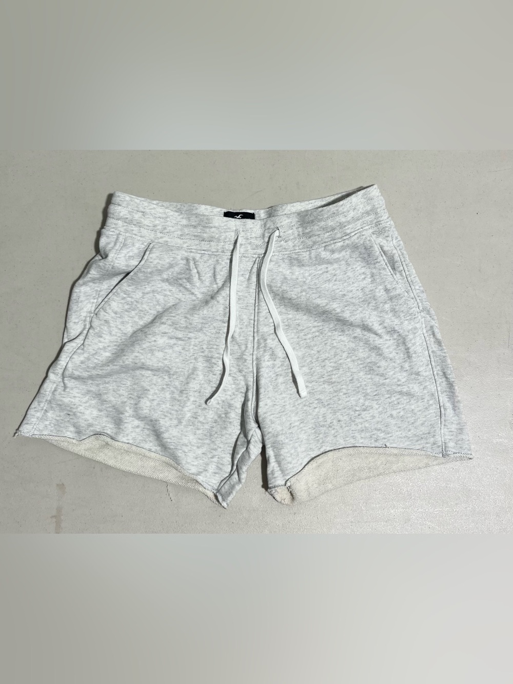 Hollister Light Heather Gray Drawstring Athletic Shorts